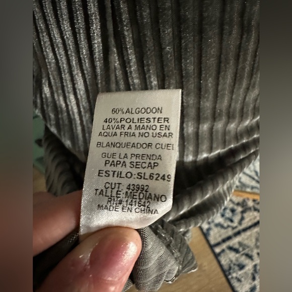 She and Sky Metallic Corduroy Pattern Midi Dress - Picture 8 of 9